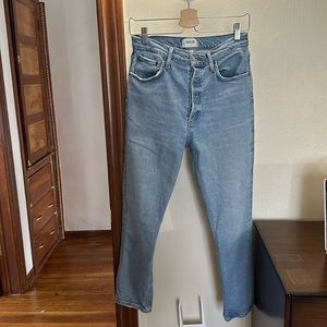 Agolde Riley High Rise Straight Crop Jeans